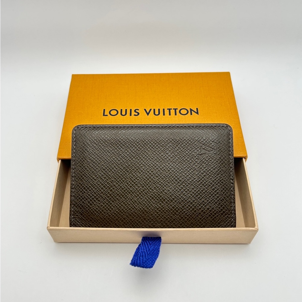 Louis Vuitton Taiga Leather Pocket Organizer in Brown with Box